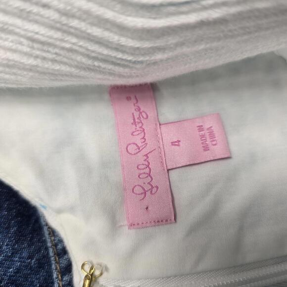 Lilly Pulitzer Blue Print Dress - Size 4 - Picture 2 of 7